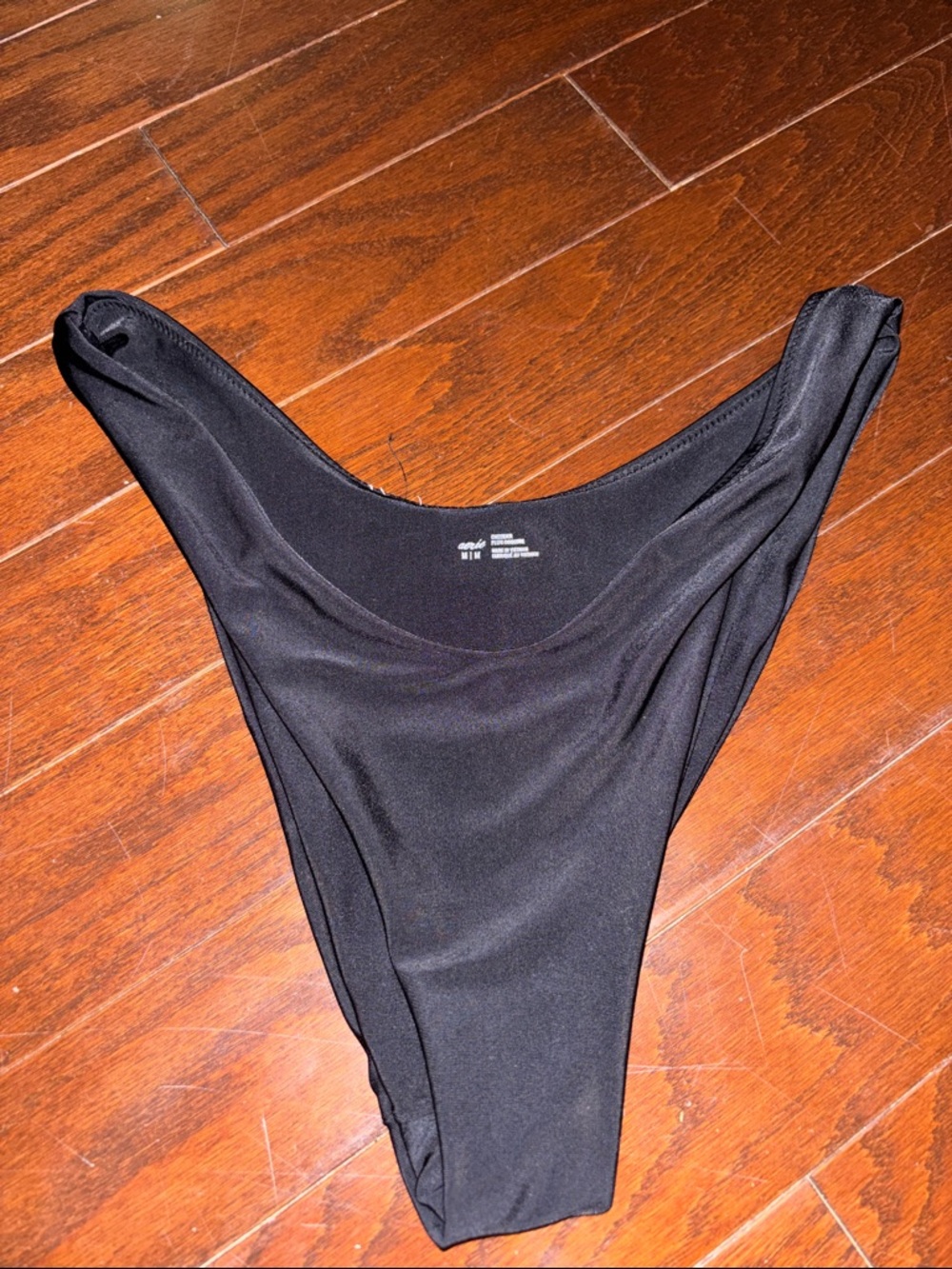 Aerie Black High-Cut Bikini Bottom